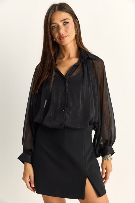 Losse Katoenen Chiffon Shirt - Image 3