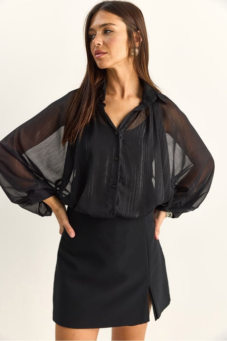 Losse Katoenen Chiffon Shirt - Image 4