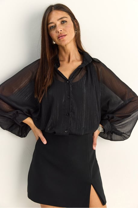 Losse Katoenen Chiffon Shirt - Image 5