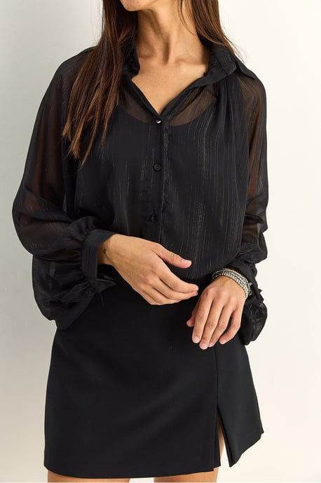 Losse Katoenen Chiffon Shirt - Image 6