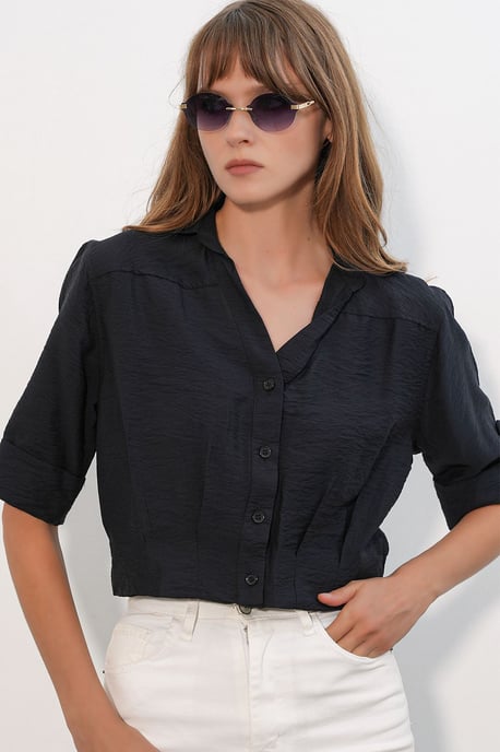 Verkorte Oversized Shirt - Image 3