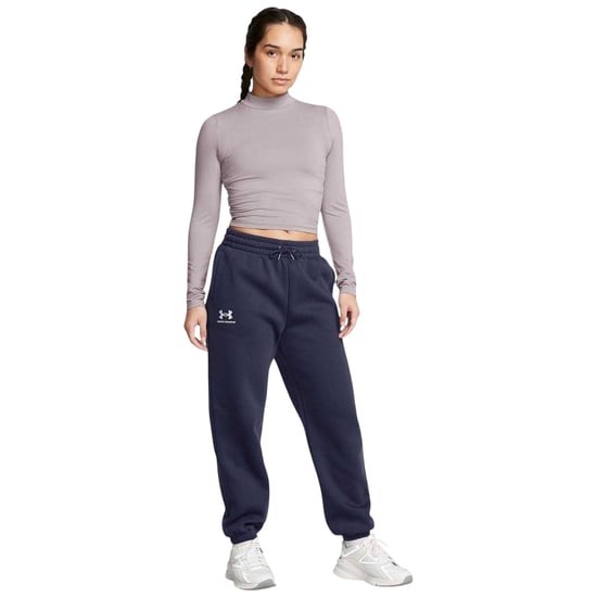 Under Armour Womens/Ladies Meridian Mock Neck Slim T-Shirt (Grey) - Image 1