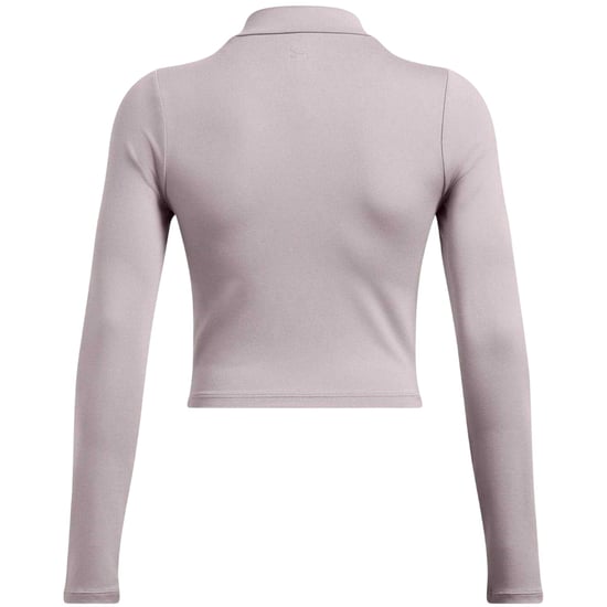 Under Armour Womens/Ladies Meridian Mock Neck Slim T-Shirt (Grey) - Image 3