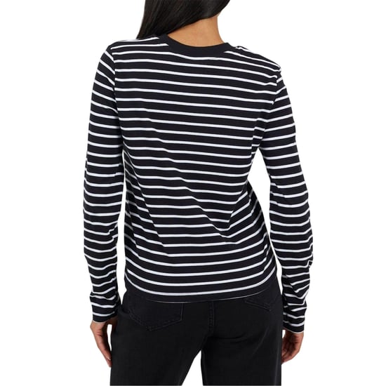 Brave Soul Dames/Dames Gestreept T-shirt Met Lange Mouwen (Marine/Crème) - Image 3
