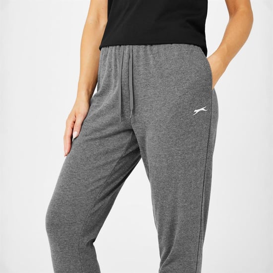 Slazenger Womens/Ladies Interlock Jogging Bottoms (Charcoal Marl) - Image 4