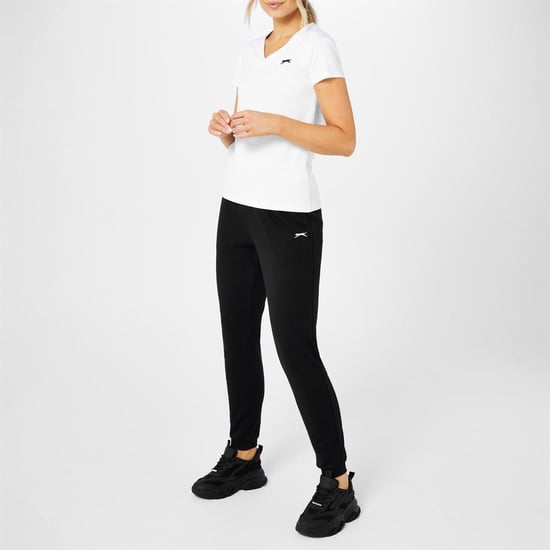Slazenger Womens/Ladies Interlock Jogging Bottoms (Black) - Image 4
