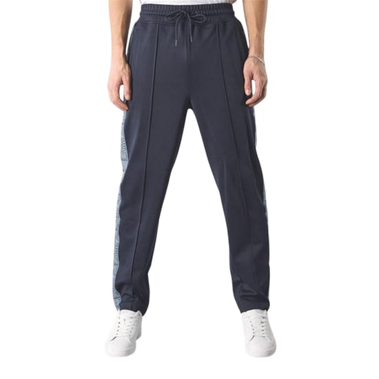Pretty Green Mens Paisley Tracksuit Bottoms (Navy) - Image 1
