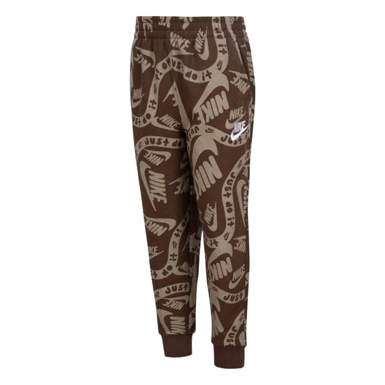 Nike Sportkleding voor kinderen: joggingbroek van clubfleece met logo over het hele oppervlak (Bruin) - Image 1
