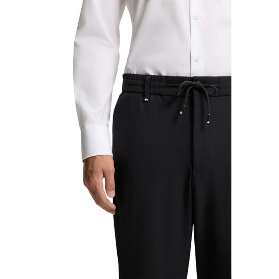 Boss Perin seersucker herenbroek voor formele gelegenheden (Blauw) - Image 3
