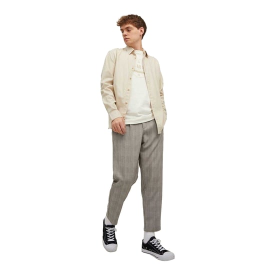 Jack And Jones Heren Billcapri geruite chino met taps toelopende pijpen (Servies) - Image 4