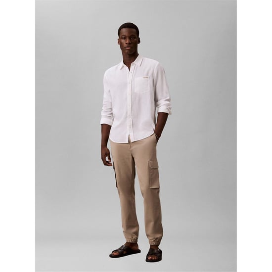 Calvin Klein Mens Cargo Trousers (Vintage Khaki) - Image 3