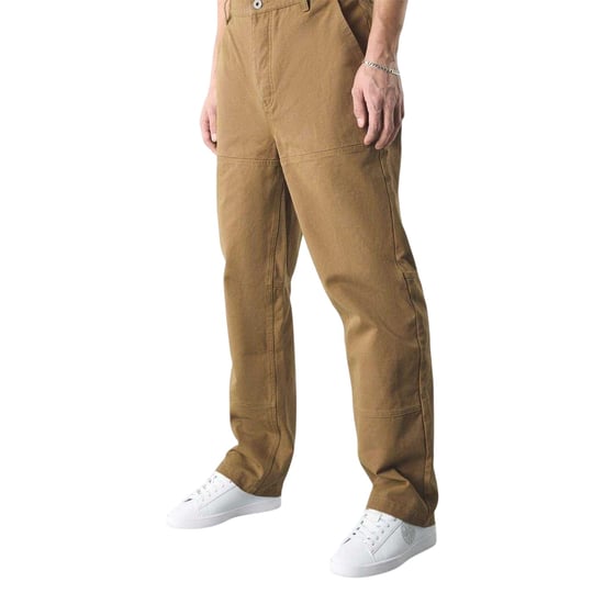 Pretty Green Mens Cotton Cargo Trousers (Brown) - Image 2