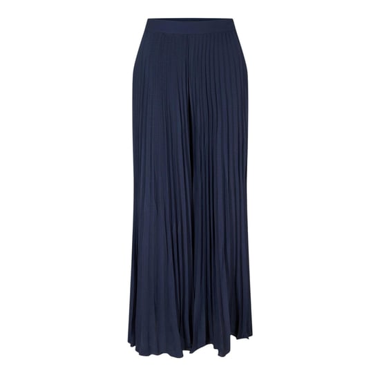 Ted Baker Satijnen geplooide broek met wijde pijpen voor dames (Donkerblauw) - Image 1