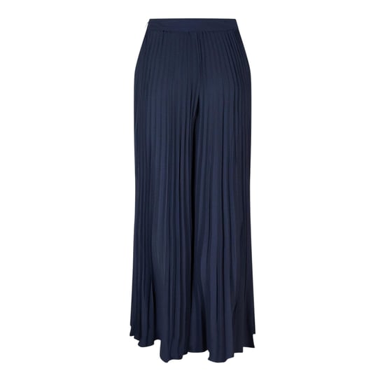 Ted Baker Satijnen geplooide broek met wijde pijpen voor dames (Donkerblauw) - Image 2