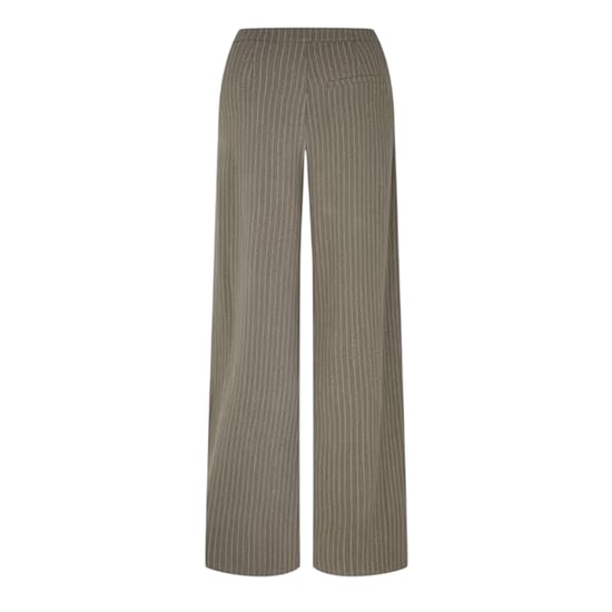 Biba Dames Verticale Streep Wijde Pantalon (Khaki Groen) - Image 2