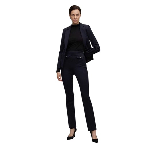 Hugo Boss Womens/Ladies Slim Trousers (Dark Blue) - Image 1