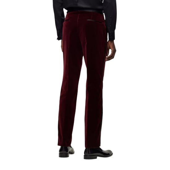 Boss Heren C-Genius smokingbroek (Donkerrood) - Image 3