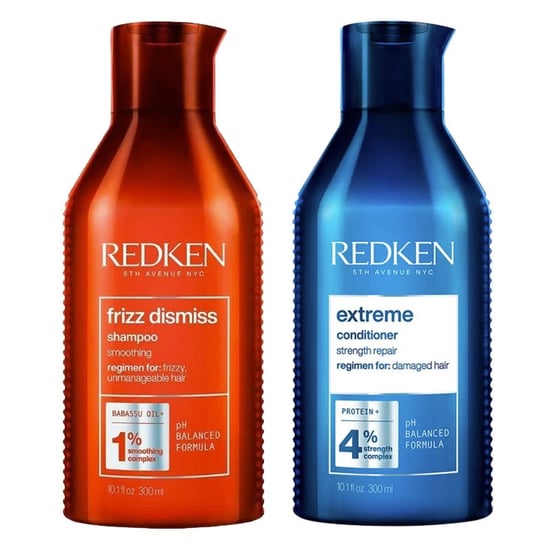 Redken Frizz Dismiss Shampoo 300ml & Extreme Conditioner 300ml Duo - Image 1