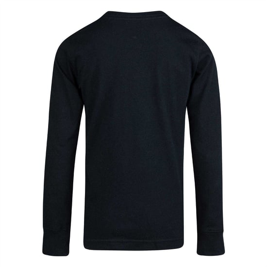Nike Futura T-shirt met oversized logo en lange mouwen voor kinderen (Zwart) - Image 2