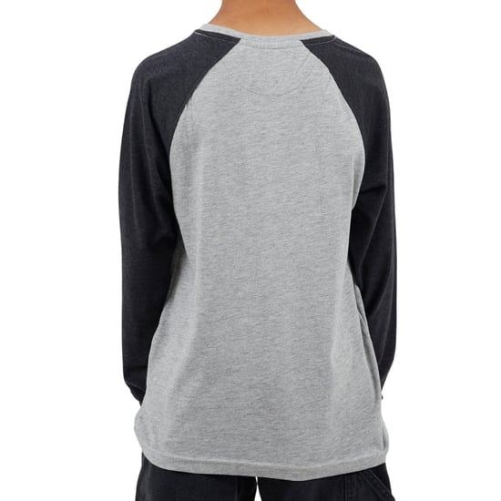 Brave Soul Raglan-T-shirt met lange mouwen voor jongens (Grijs/Kool) - Image 2