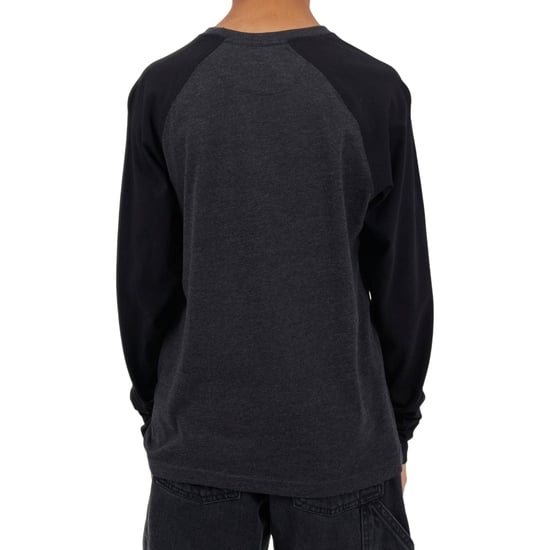 Brave Soul Raglan-T-shirt met lange mouwen voor jongens (Donker houtskool) - Image 2