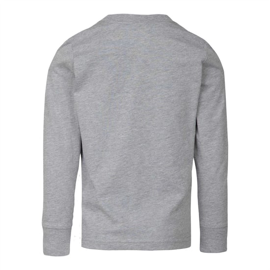 Nike Futura T-shirt met oversized logo en lange mouwen voor kinderen (Donkergrijs) - Image 2