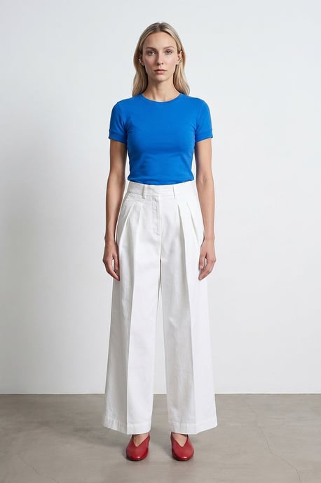Dames Slim Fit Crew Neck T-Shirt - Image 3