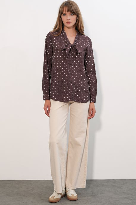 Gestippelde Poplin Blouse - Image 2