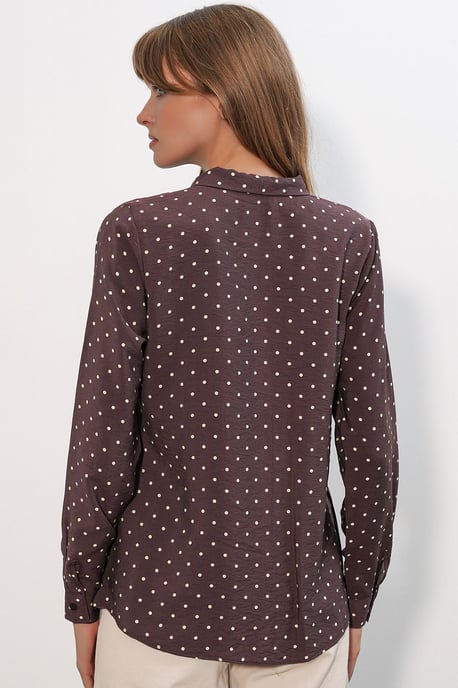 Gestippelde Poplin Blouse - Image 6