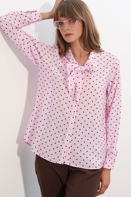 Polkadot Poplin Blouse - Image 4