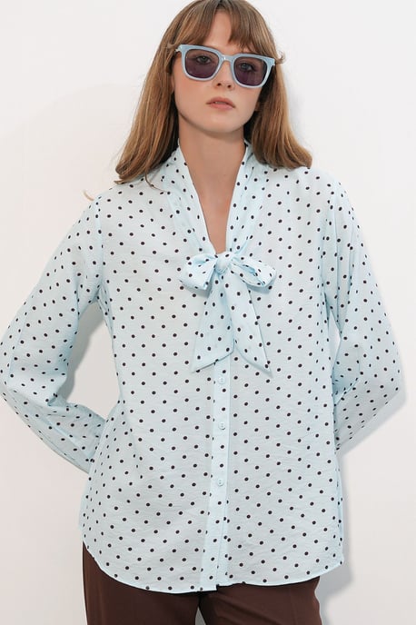 Gestippelde Poplin Blouse - Image 3