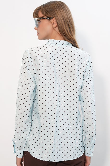 Gestippelde Poplin Blouse - Image 5