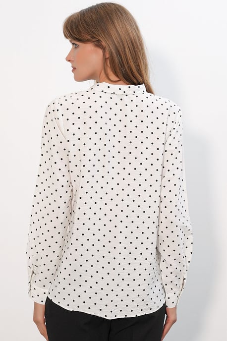Polka Dot Poplin Blouse - Image 6