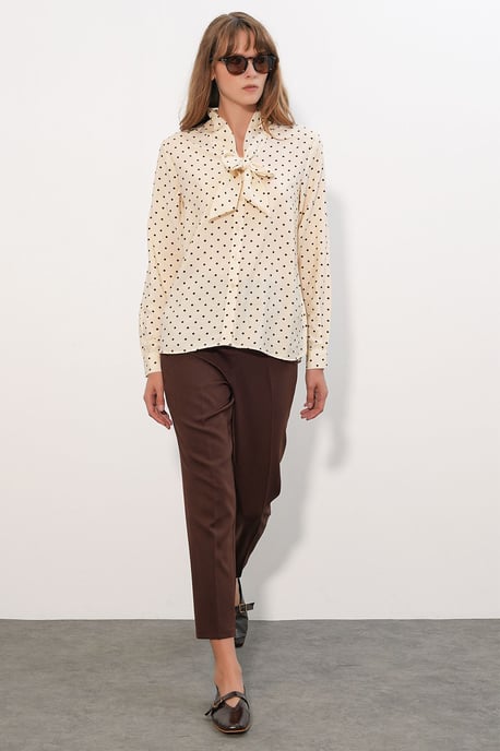 Gestippelde Poplin Blouse - Image 2