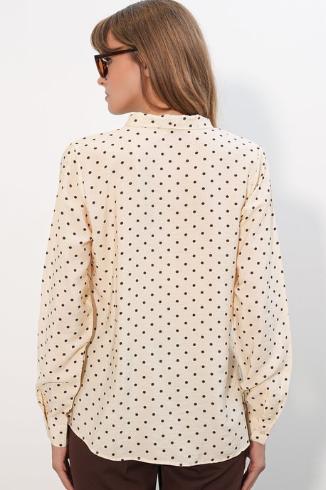 Gestippelde Poplin Blouse - Image 5