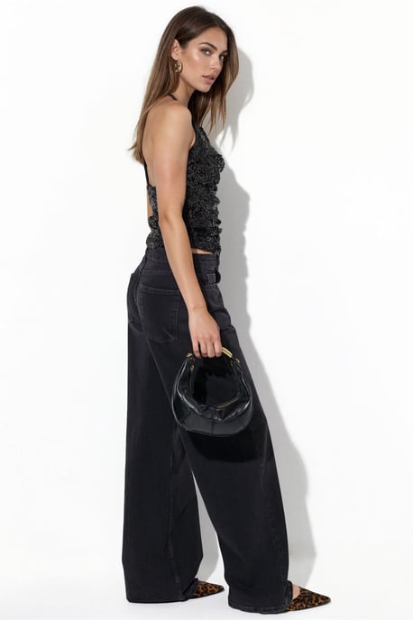 Pailletten Halternek Cropped Blouse - Image 2