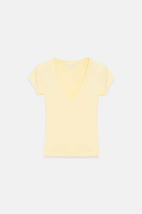 Slim Fit V-hals Jersey Blouse - Image 5