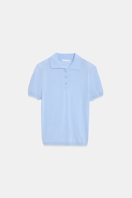 Dames Polo Kraag Knop Blouse - Image 5