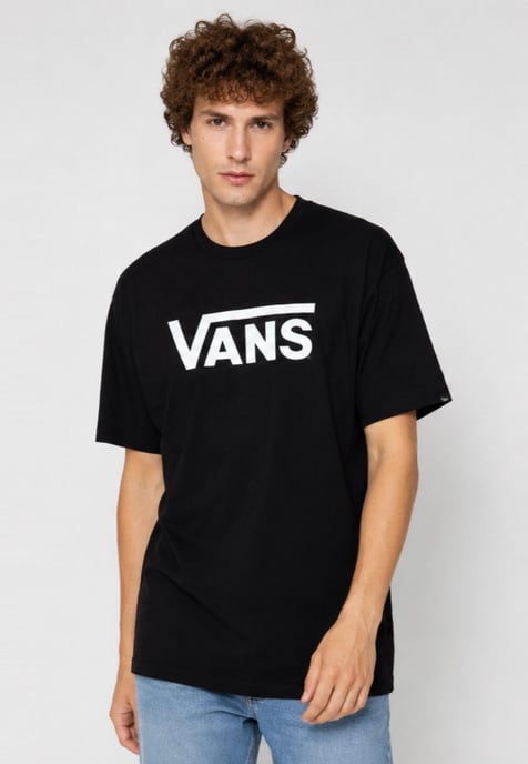 3 Pack Vans Mens Classic Logo T Shirt in Black / Grey / White - Image 2