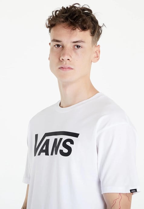 Vans Mens Classic Logo T Shirt in White/Black - Image 3