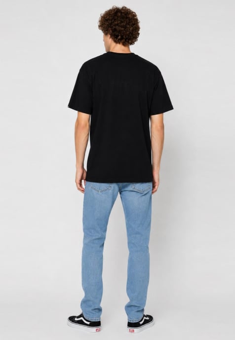 Vans Mens Classic Logo T Shirt in Black/White - Image 5