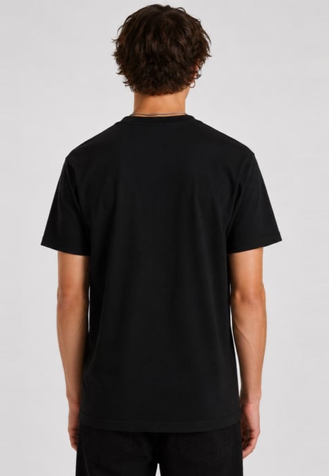 Vans Mens Classic Logo T Shirt in Black/Silver - Image 2