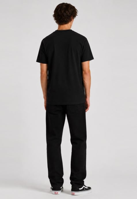 Vans Mens Classic Logo T Shirt in Black/Silver - Image 6