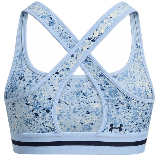 Under Armour x Project Rock Printed Womens Blue Sports Bra - Image 2
