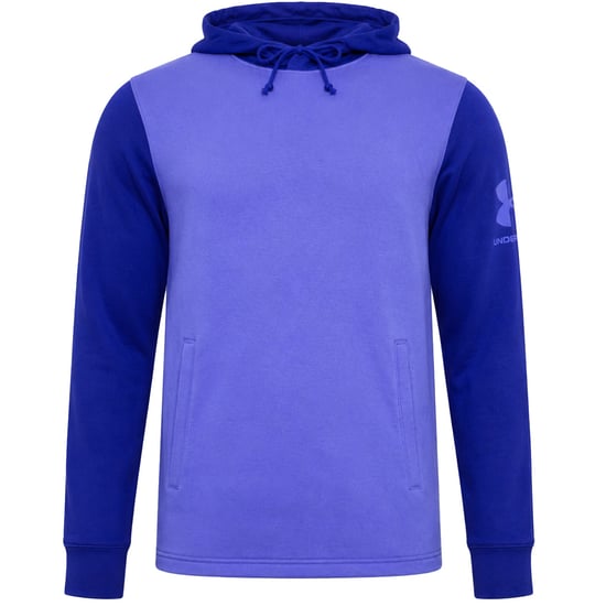 Under Armour Rival Terry Colorblock HD Mens Blue Hoodie - Image 1