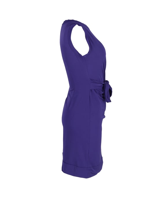 Diane Von Furstenberg Della Tie Waist Miniklänning i lila nylon - Image 2