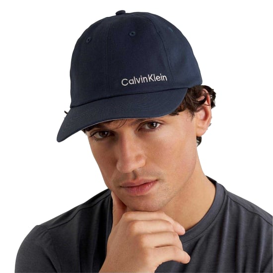 Calvin Klein Mens Logo Curved Peak Golf Dad Hat (Navy) - Image 4