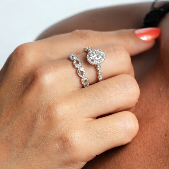 Women's Duo Brilliant Ring Set in 925 Sterling Silver BIAN024 - Image 3