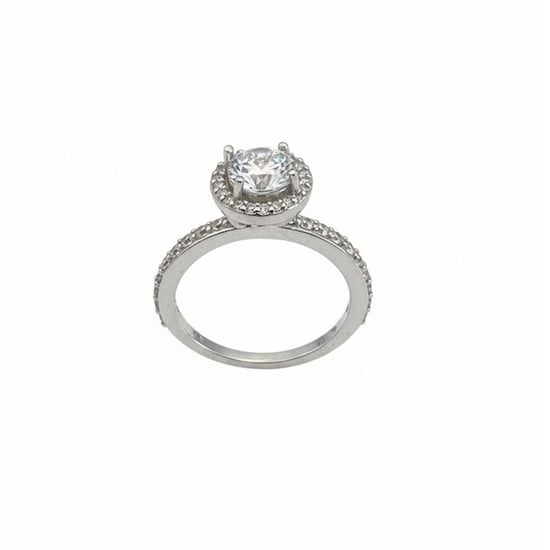 Eternelle Sterring met Halo, 925 Sterling Zilver, BIAN025 - Image 1