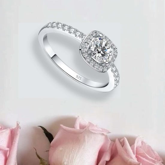 Women's Ring in 925 Sterling Silver with Cubic Zirconia Cushion Size BIAN020 - Image 3